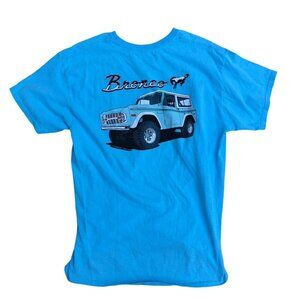 FORD Wright and Ditson Bronco T Shirt LG Men's Blue Short Sleeve Crew Neck​